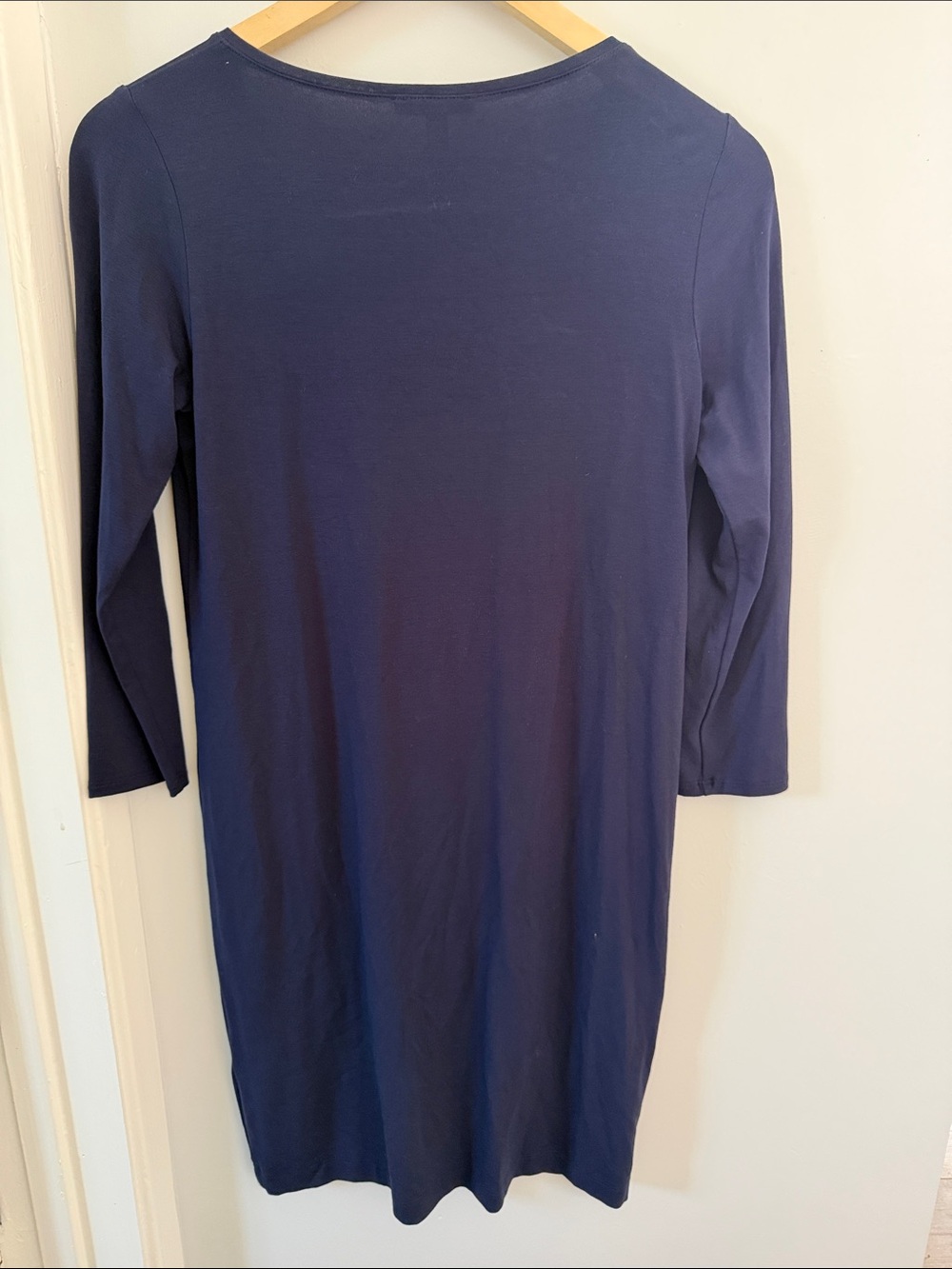 Eileen Fisher Navy V-Neck Midi Dress - Picture 7 of 7